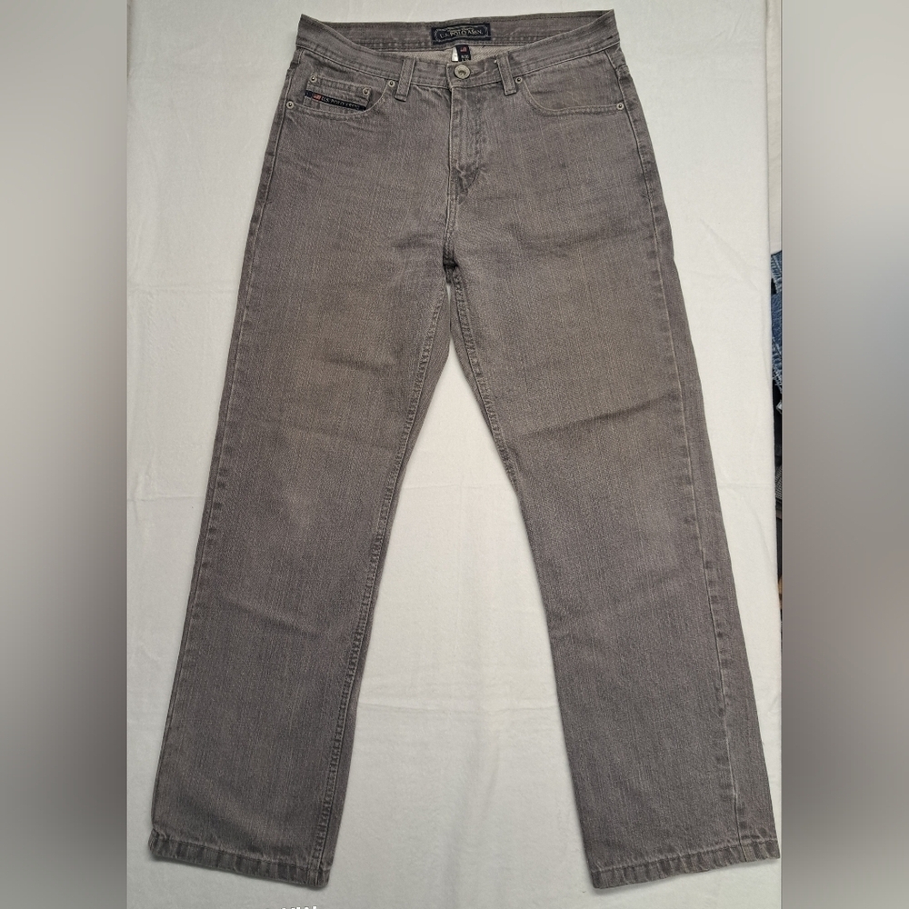 U.S. Polo Assn. W30 L30 Grey Jeans 100% Cotton Zipper Fly 5 Pocket